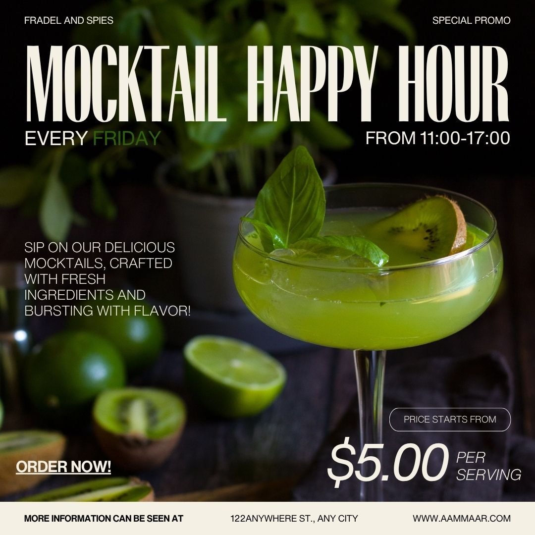 Beige Green Bold Minimalist Beverage Promotion Instagram Post