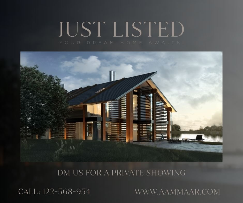 Black Elegant Real Estate Just Listed Facebook Post