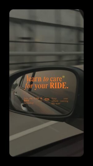 Black & Orange Modern Workshop Automotive Mobile Video