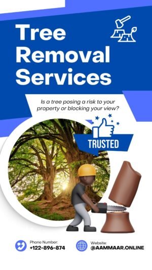 Blue Geometric Tree Removal Services Mobile Video