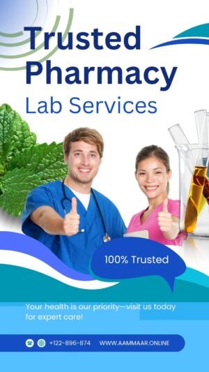Blue and White Modern Pharmacy Lab Mobile Video
