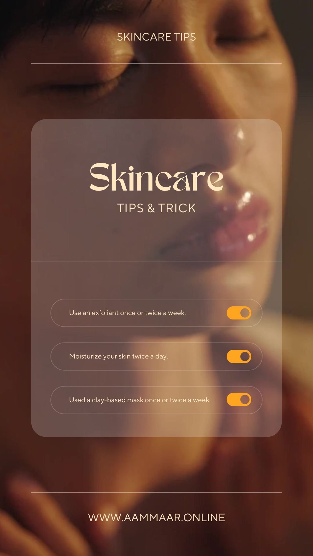 Brown Simple Video-Centric Self-Care Tips Mobile Video