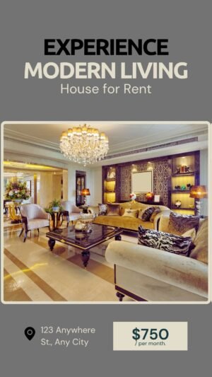 Gray and Creamy Modern House for Rent Mobile Video