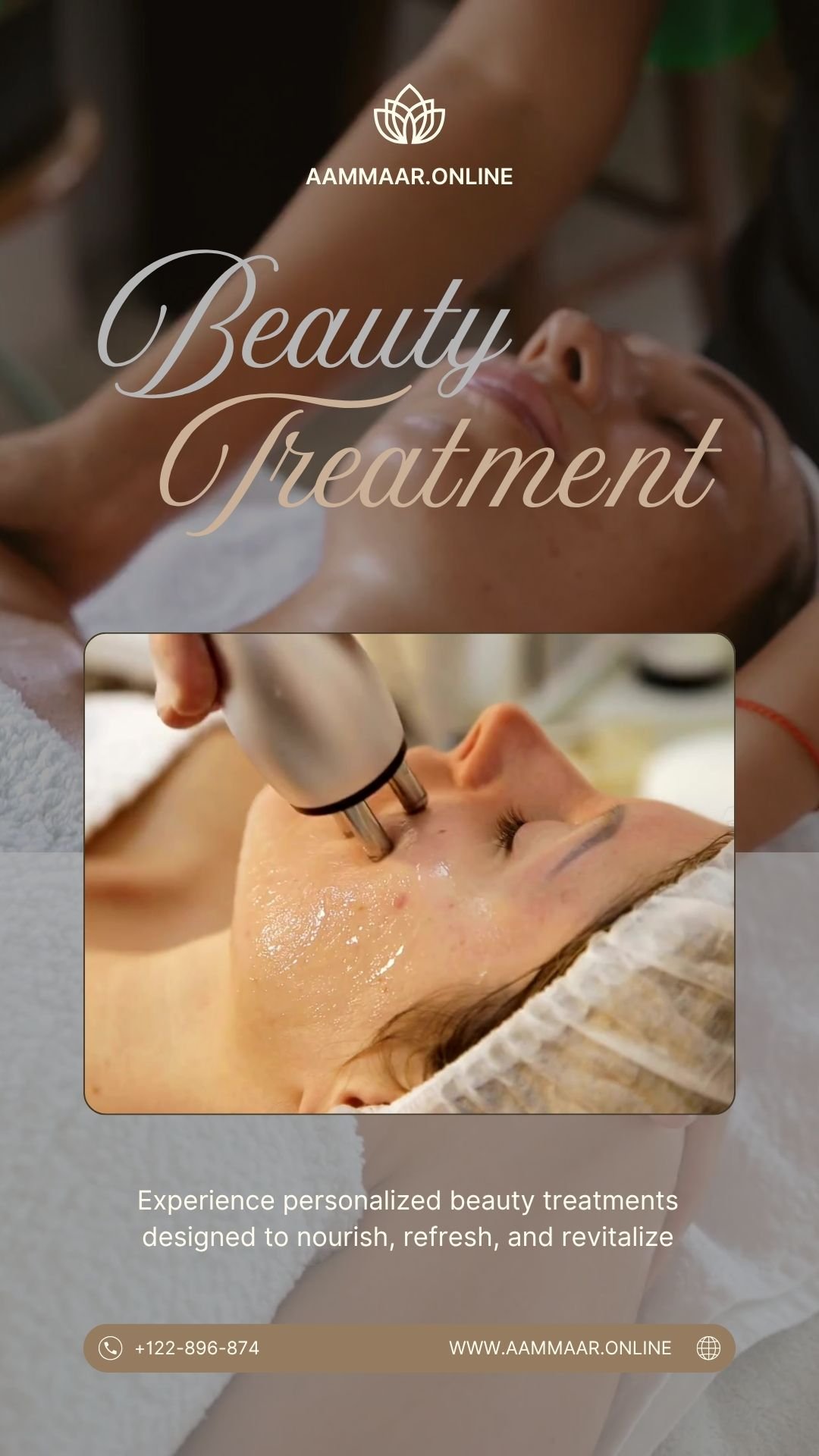 Gray and White Modern Beauty Treatment Instagram Reel