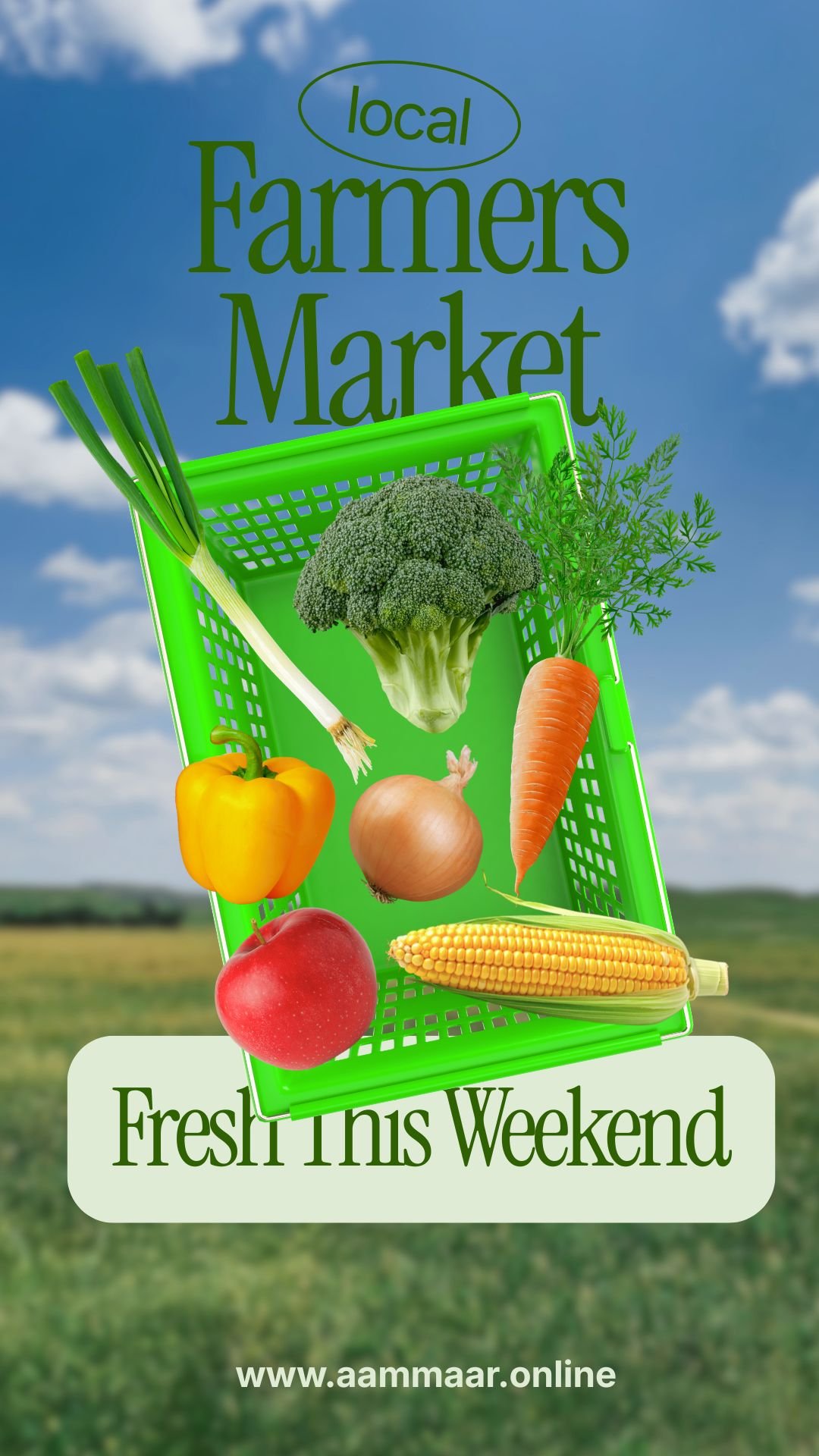 Green Modern Farmers Market Promotion Mobile Video