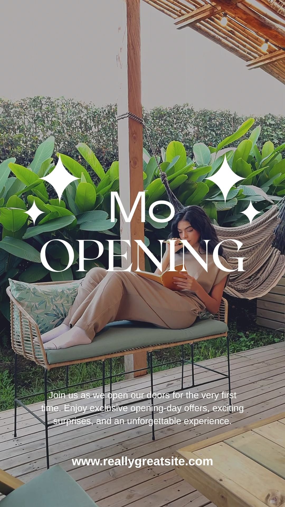 Green and White Modern Grand Opening Mobile Video