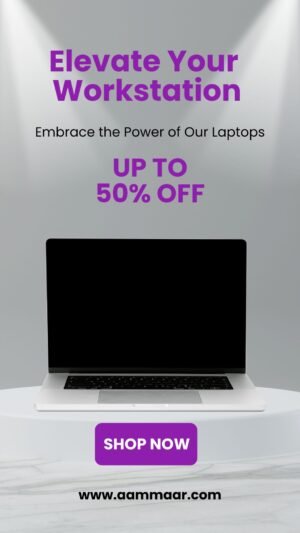 Grey Minimalist Laptop Electronic Mobile Video