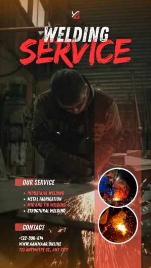 Red and White Dynamic Welding Service Mobile Video