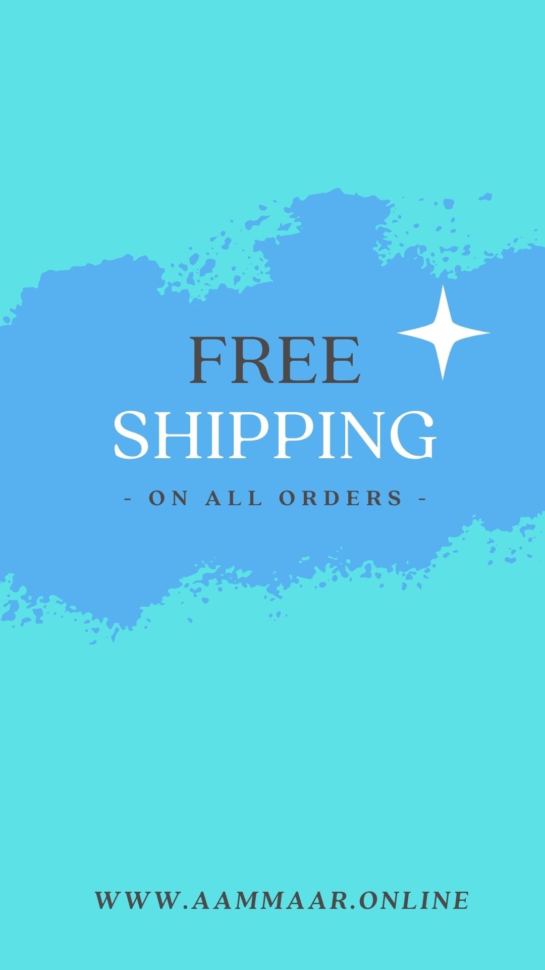 Turquoise Simple Free Shipping Instagram Reel