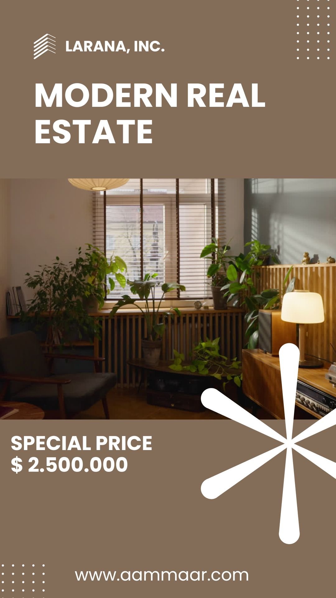 brown Modern Real Estate Mobile Video Reel