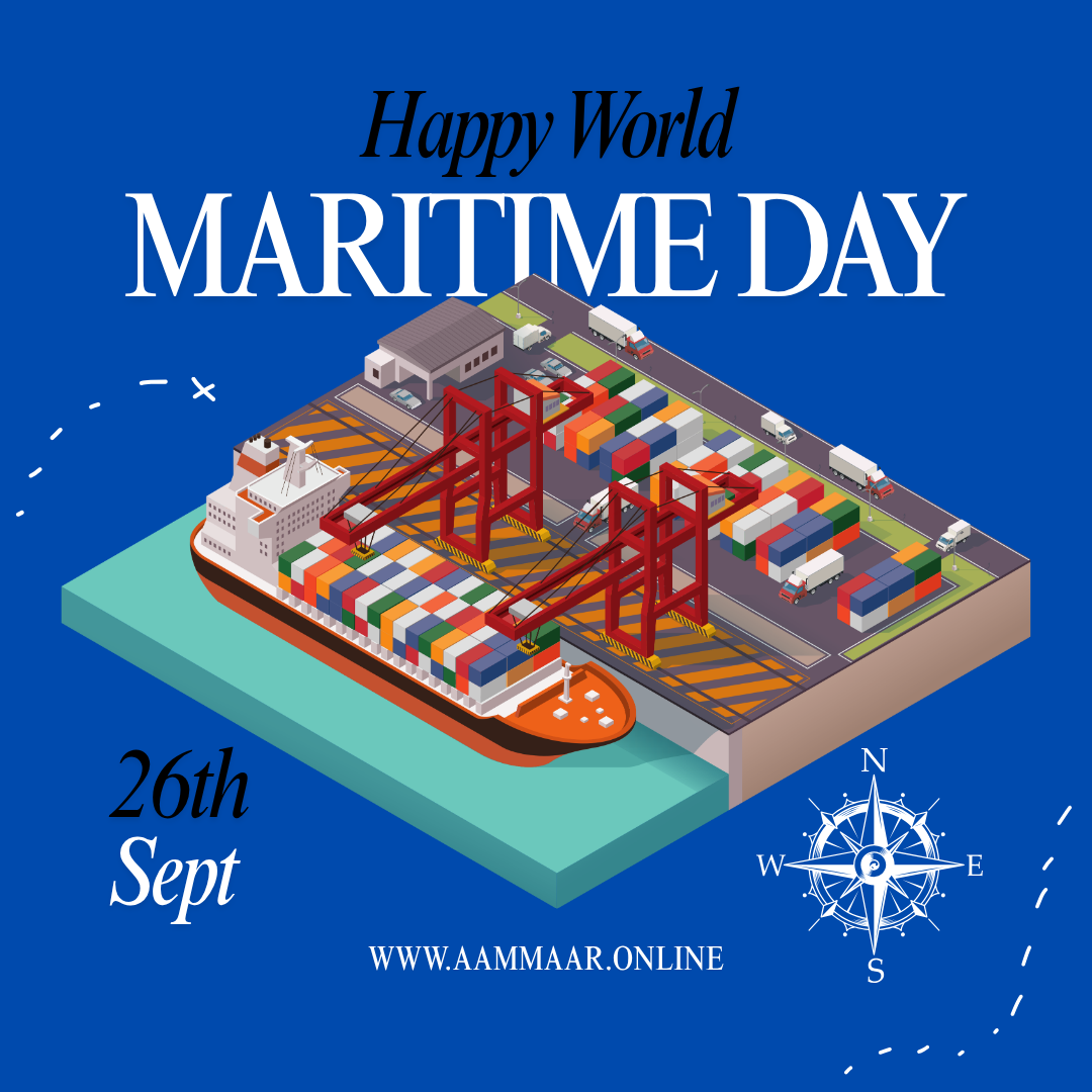 Blue Illustrative World Maritime Day Social Media Post
