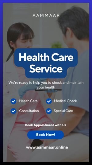Blue White Minimalist Modern Healthcare Service Mobile Video
