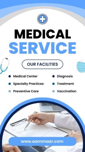 Blue White Modern Medical Service Mobile Video