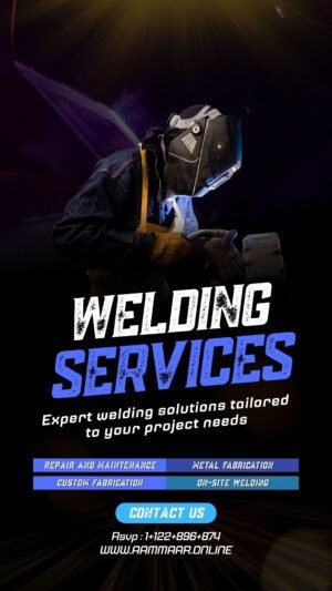 Blue and Black Modern Welding Services Mobile Video