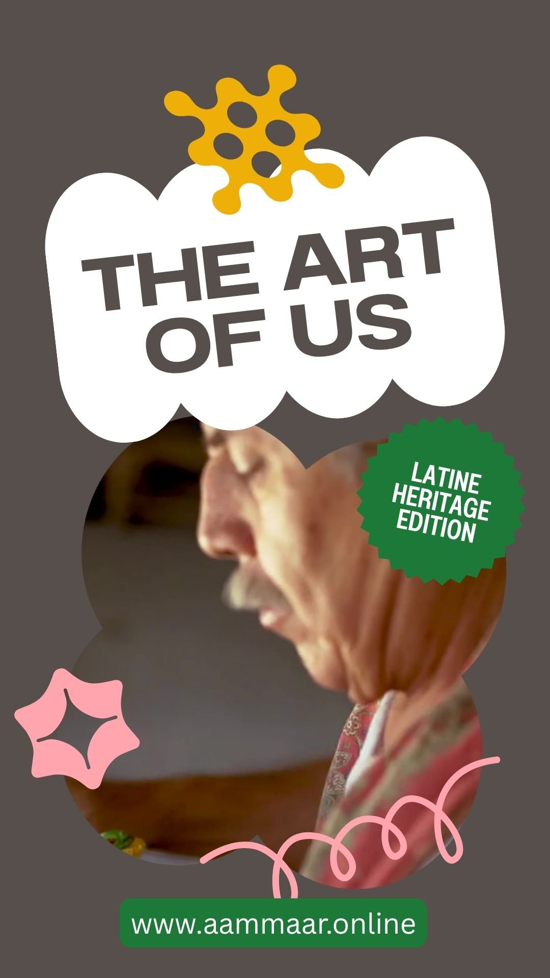 Hispanic History Month Mobile Video in brown green Bold & Bright Style