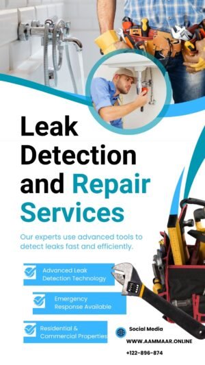 Ice Blue and White Modern Leak Repair Mobile Video