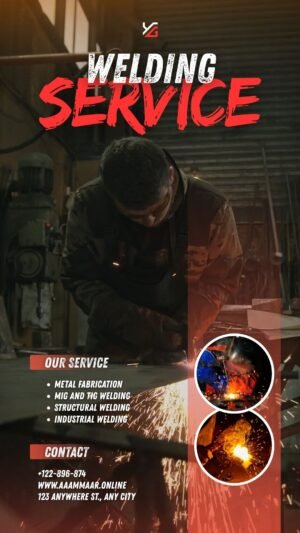 Red and White Dynamic Welding Service Mobile Video