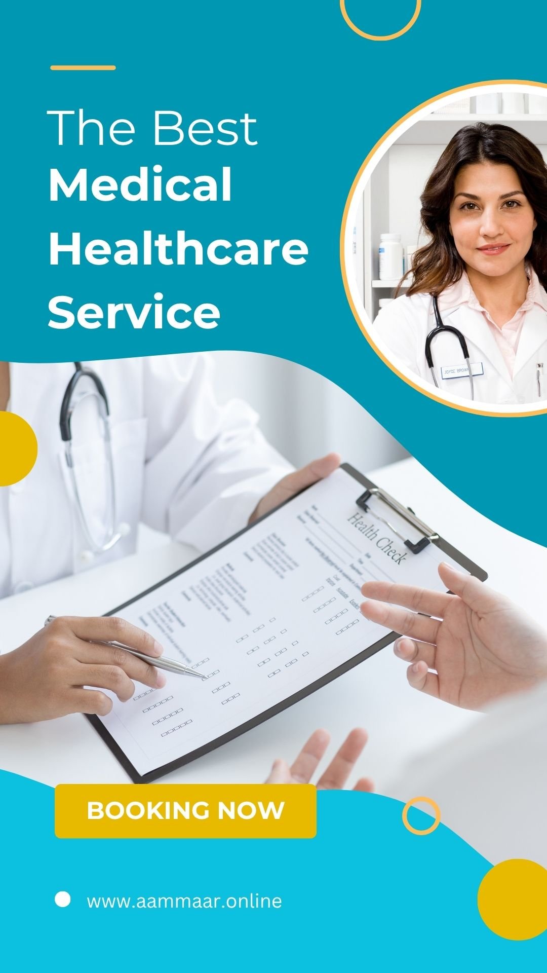 blue Yellow Best Medical Healthcare Service Mobile Video