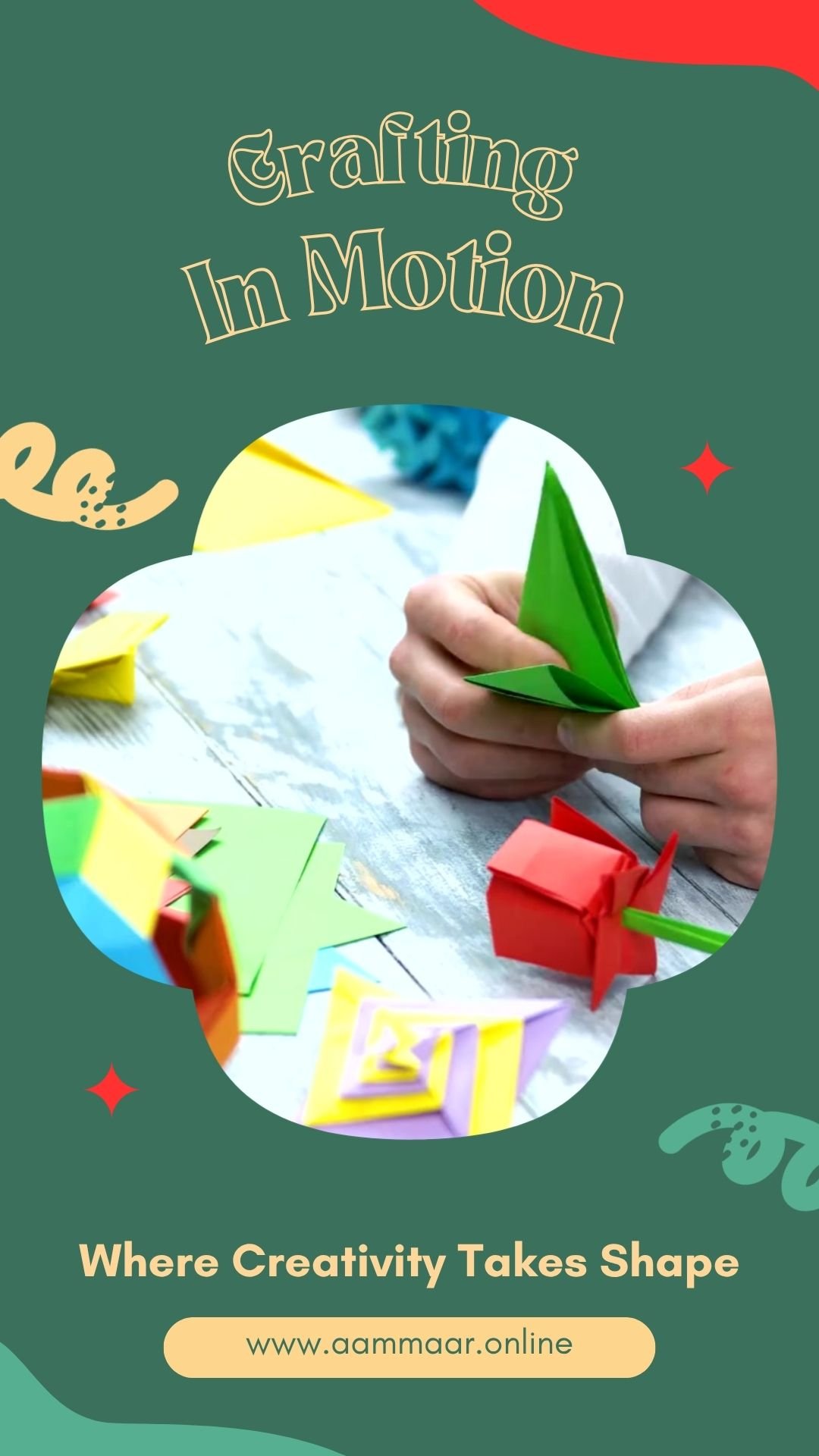 green Playful Crafting In Motion Mobile Video