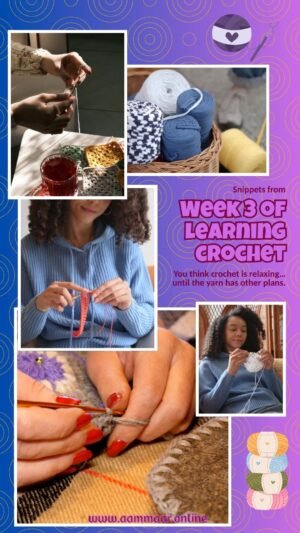 purple and Blue Collage Crochet Mobile Video